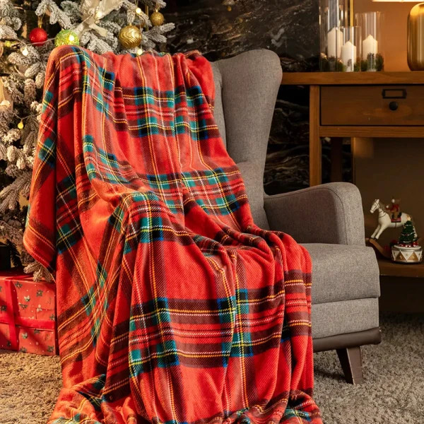 Плед флісовий Love You Класична клітина 9115 150х200 см