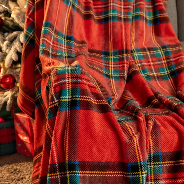 Плед флісовий Love You Класична клітина 9115 150х200 см