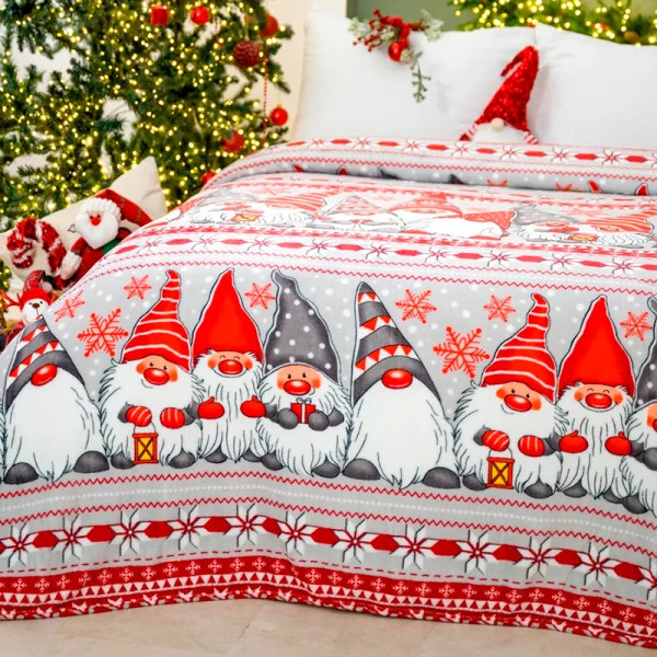 Плед флісовий Love You Новорічні гномики 9129 150х200 см