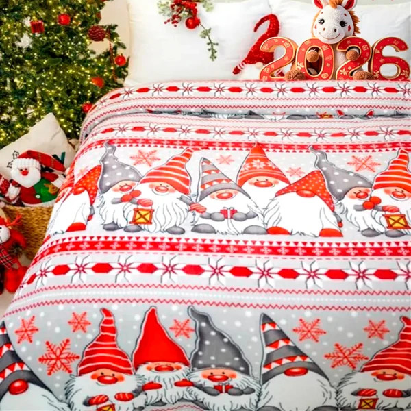 Плед флісовий Love You Новорічні гномики 9129 150х200 см