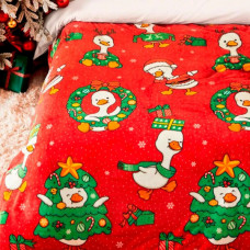 Плед флісовий Love You Новорічні гусята 9120 150х200 см