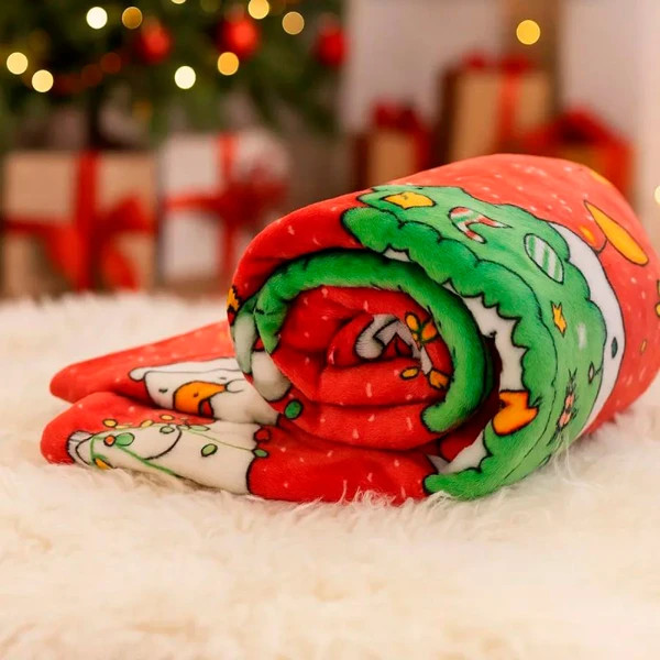 Плед флісовий Love You Новорічні гусята 9120 150х200 см