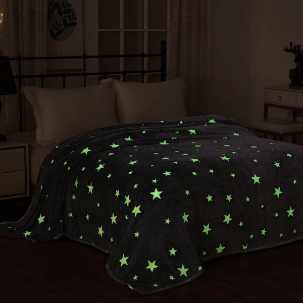 Плед флісовий Love You, що світиться в темряві Зірки 81992 150х200 см