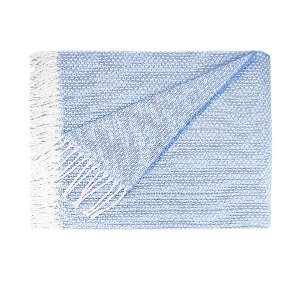 Плед бавовняний Love You Букле 4633 200х220 см блакитний