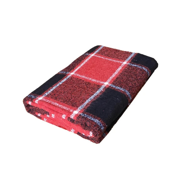 Плед бавовняний з LED лампою Love You П7 4093-F 140х200 см червоний