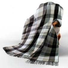 Плед бавовняний з LED лампою Love You П8 4136-F 140х200 см білий з коричневим