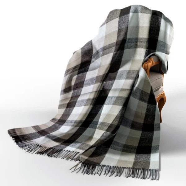 Плед бавовняний з LED лампою Love You П8 4136-F 140х200 см білий з коричневим