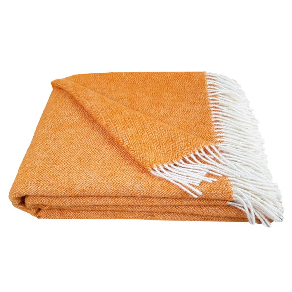 Плед вовняний Love You 6061 140х200 см гірчичне