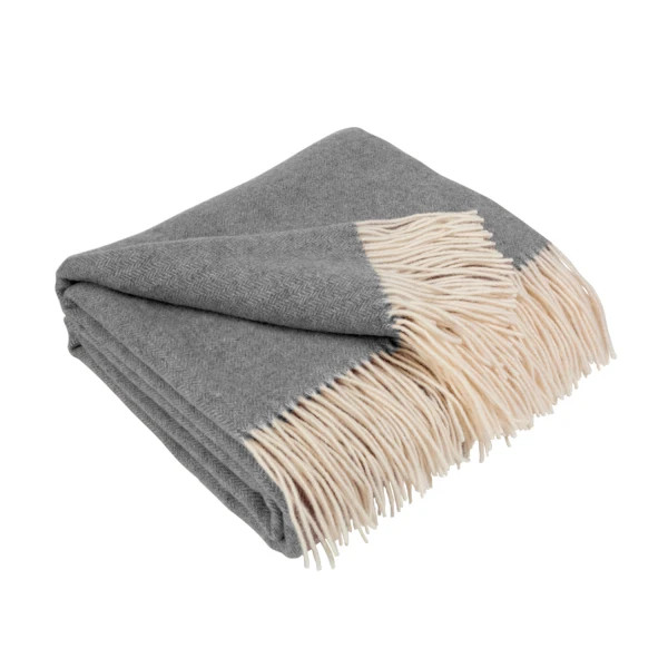 Плед вовняний Love You 6062 140х200 см сіре