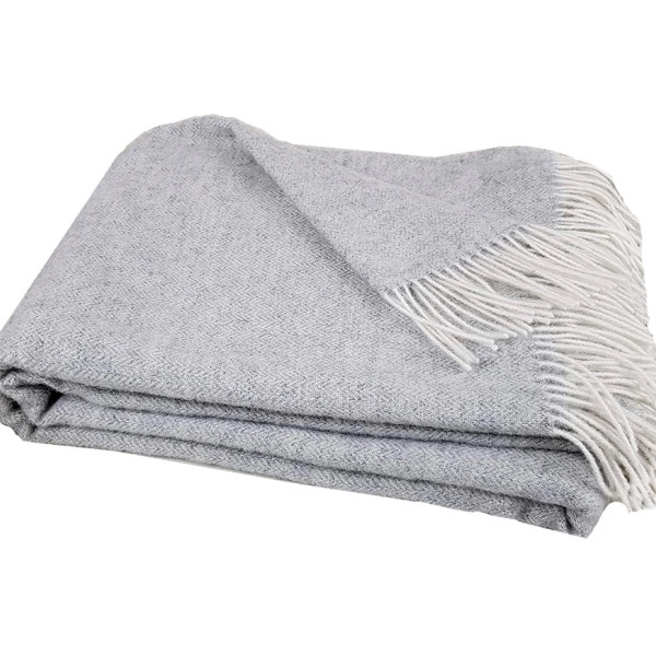 Плед вовняний Love You 6062 140х200 см сіре