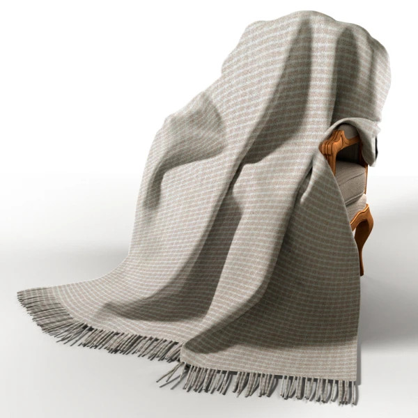 Плед вовняний Love You VELIA 4709 140х200 см білий з бежевим