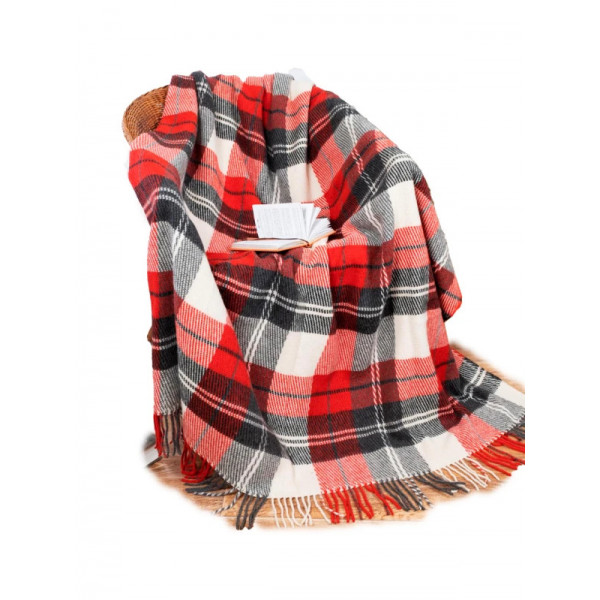 Плед вовняний Love You Ельф 2 4625-1 170х210 см білий з червоним