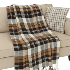 Плед вовняний Love You Ельф 2 4711 170х210 см білий з коричневим