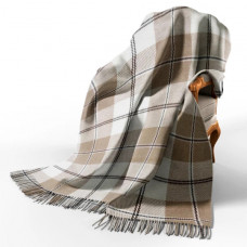 Плед вовняний Love You Ельф 3 4627 170х210 см бежевий з коричневим