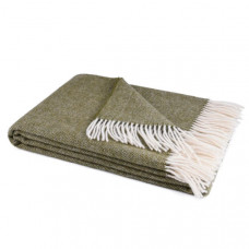 Плед вовняний тревел Love You 6032P 140х200 см оливковий