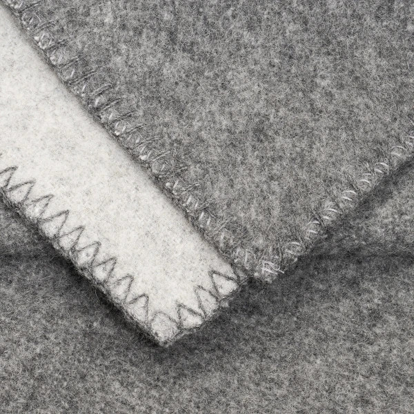 Плед-ковдра вовняна Love You 6053 150х215 см сірий з світло-сірим