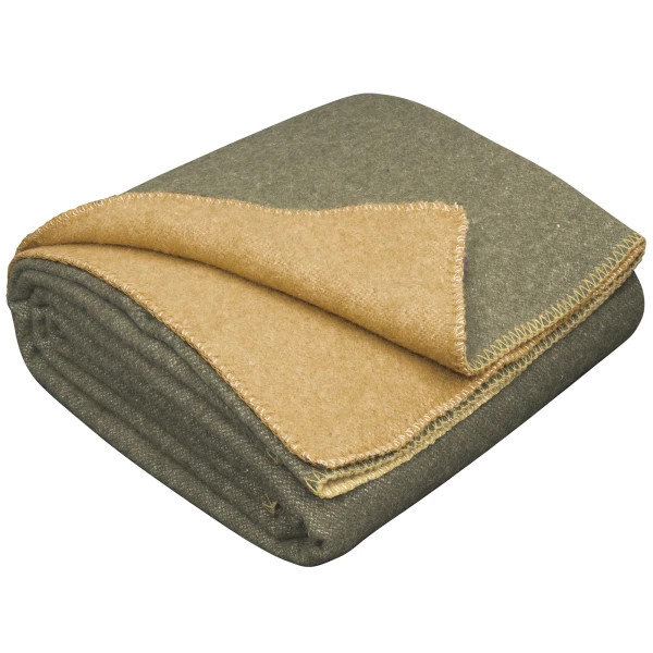 Плед-ковдра вовняна Love You 6055 150х215 см гірчичний з хакі