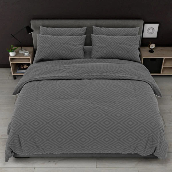 Постільна білизна Love You Бязь Gold Ромб сірий 7180 150х215 см