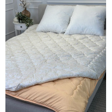 Ковдра двоспальна подвійна 4 сезони з холлофайбера Arda 21553 175х215 см персикова