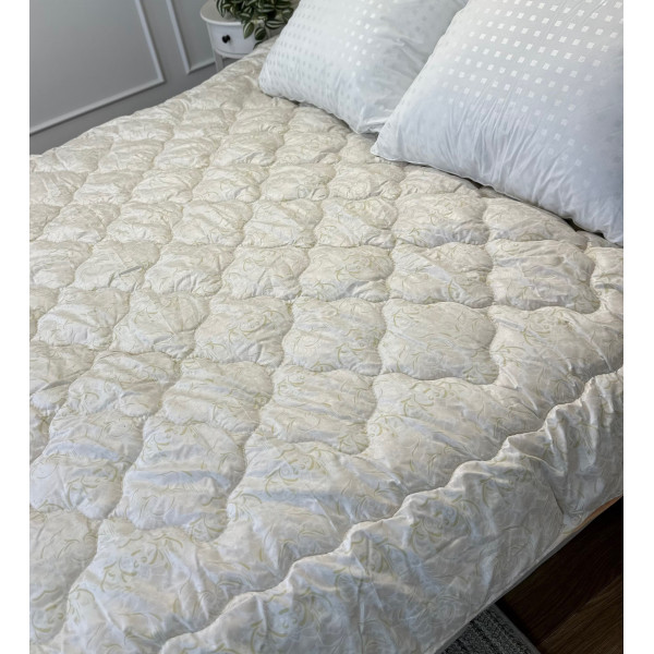 Ковдра двоспальна подвійна 4 сезони з холлофайбера Arda 21553 175х215 см персикова