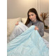 Ковдра двоспальна подвійна 4 сезони з холлофайбера Arda 21556 175х215 см блакитна