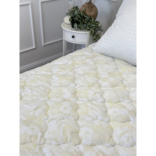 Ковдра двоспальна подвійна 4 сезони з холлофайбера Arda 21559 175х215 см бежева