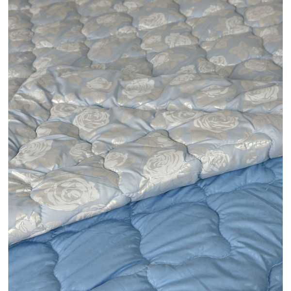 Ковдра двоспальна подвійна 4 сезони з холлофайбера Arda 21562 175х215 см синя