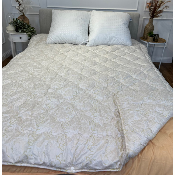 Ковдра євро подвійна 4 сезони з холлофайбера Arda 21554 195х215 см персикова