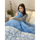 Ковдра євро подвійна 4 сезони з холлофайбера Arda 21563 195х215 см синя