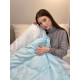Ковдра полуторна подвійна 4 сезони з холлофайбера Arda 21555 142х210 см блакитна