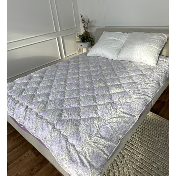 Ковдра полуторна подвійна 4 сезони з холлофайбера Arda 21564 142х210 см фіолетова