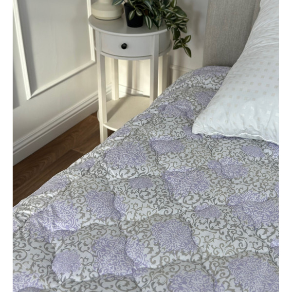 Ковдра полуторна подвійна 4 сезони з холлофайбера Arda 21564 142х210 см фіолетова