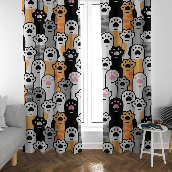 Штори 3D Котячі лапки 31647 300х150 см