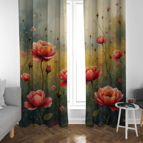 Штори 3D Макове поле 31650 270х150 см