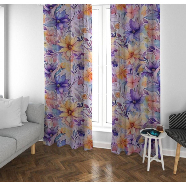 Штори 3D Квітковий сад 31661 300х150 см