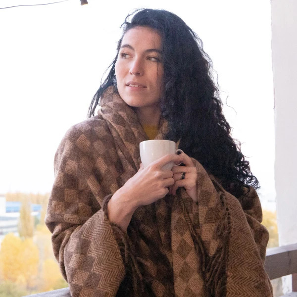 Плед із екологічної вовни Love You 4480140х200 см пісочний