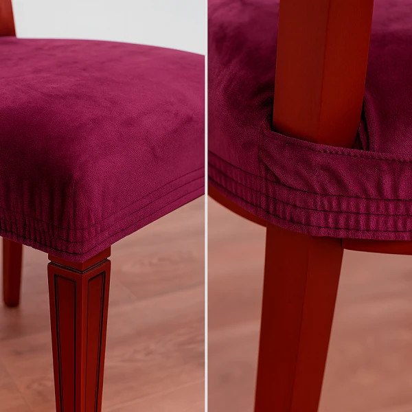 Чохли на сидіння стільця Love You Велюр 85118 2 шт бордові