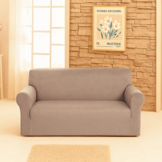 Чохол на диван 2-х місний Love You Велюр 81202 капучино