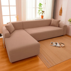 Чохол на диван кутовий велюр Love You 84144 капучино