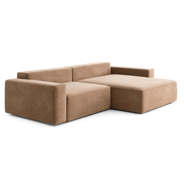 Чохол на диван кутовий велюр Love You 84144 капучино