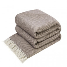 Плед мериносовий Love You РОМБ 4235 140х200 см коричневий