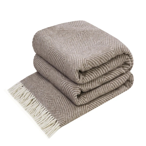 Плед мериносовий Love You РОМБ 4235 140х200 см коричневий