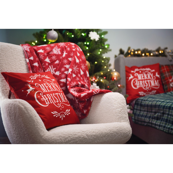 Плед Ardesto FleeСe Засніжені ялинки ART0715PB 130х160 см