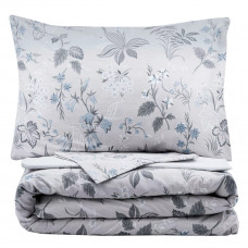 Постільна білизна Ardesto Gloria Польові квіти ART1622WF 160х220 см світло-сіра