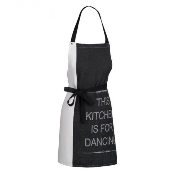 Фартух кухонний Kela Gianna 12775 67х80 см чорний з білим