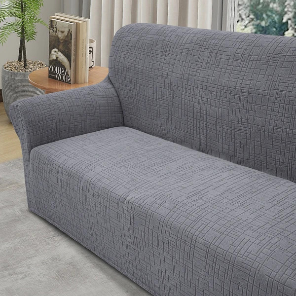 Чохол на диван 3-місний Love You New Corn Fleece 81208 сіре