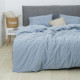 Постільна білизна двоспальне Viluta Сатин Wash-81-2 210х175 см небесно-блакитна