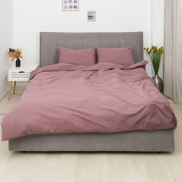 Постільна білизна двоспальне Viluta Сатин Wash-83-2 210х175 см холодна рожева