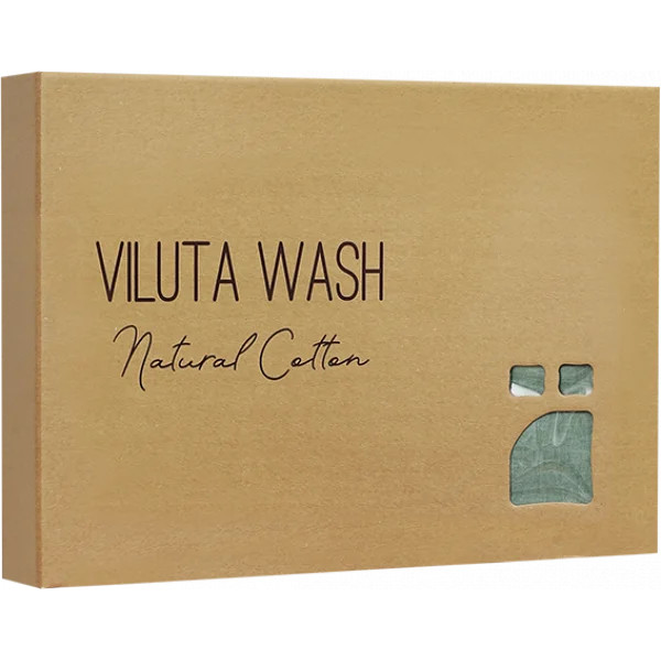 Постільна білизна полуторна Viluta Сатин Wash-79-1-5 143х210 см синьо-сірий