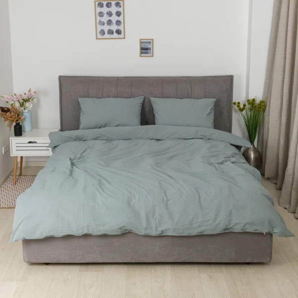 Постільна білизна полуторна Viluta Сатин Wash-86-1-5 143х210 см м'ятна